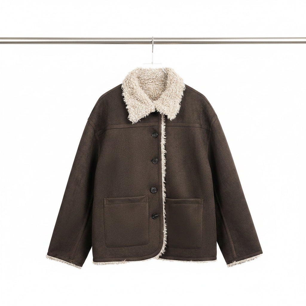 UJA 1 - Vegane Mokka-Jacke