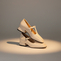 Cream Mary Jane heels studio
