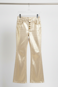 Gold bronzing jeans front