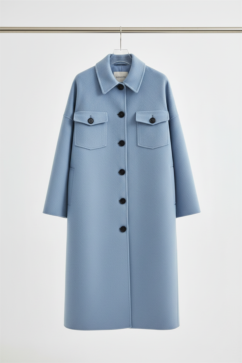 WCO 3 - Blauer Wollmantel