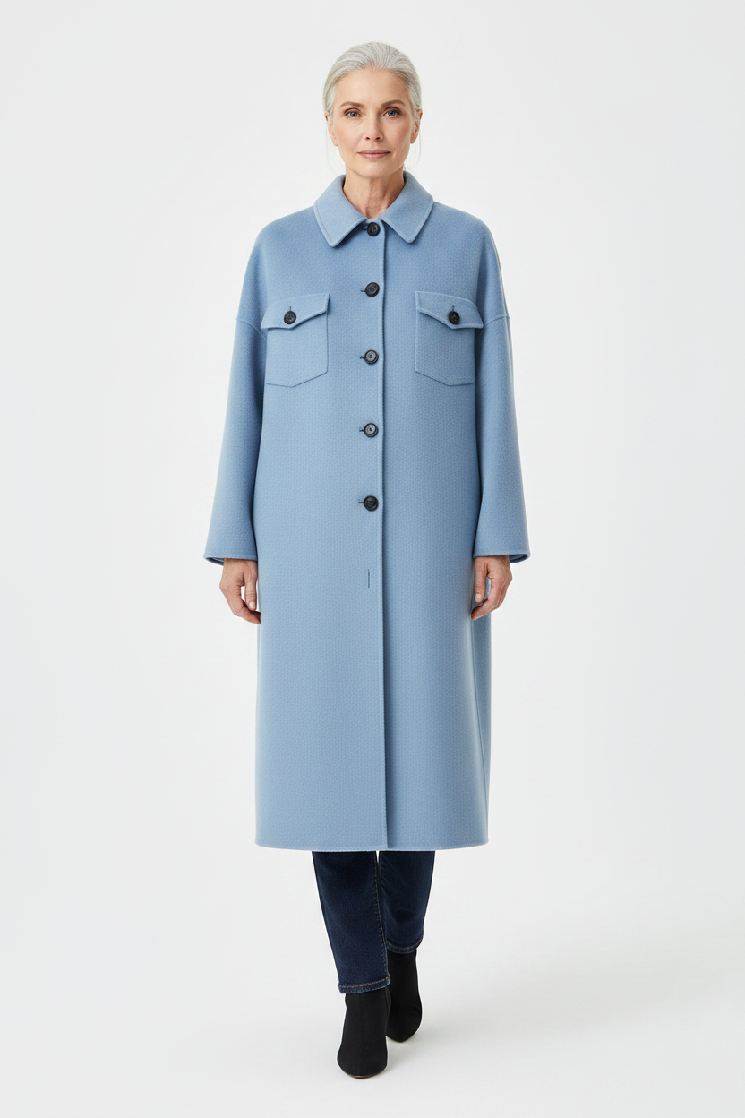 WCO 3 - Blauer Wollmantel