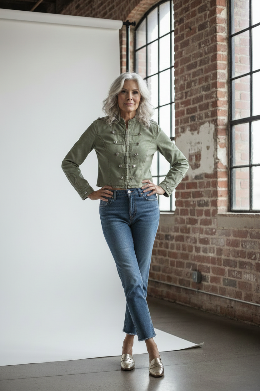 Model in Director Jacket