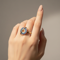 Scandinavian hand open wearing ring