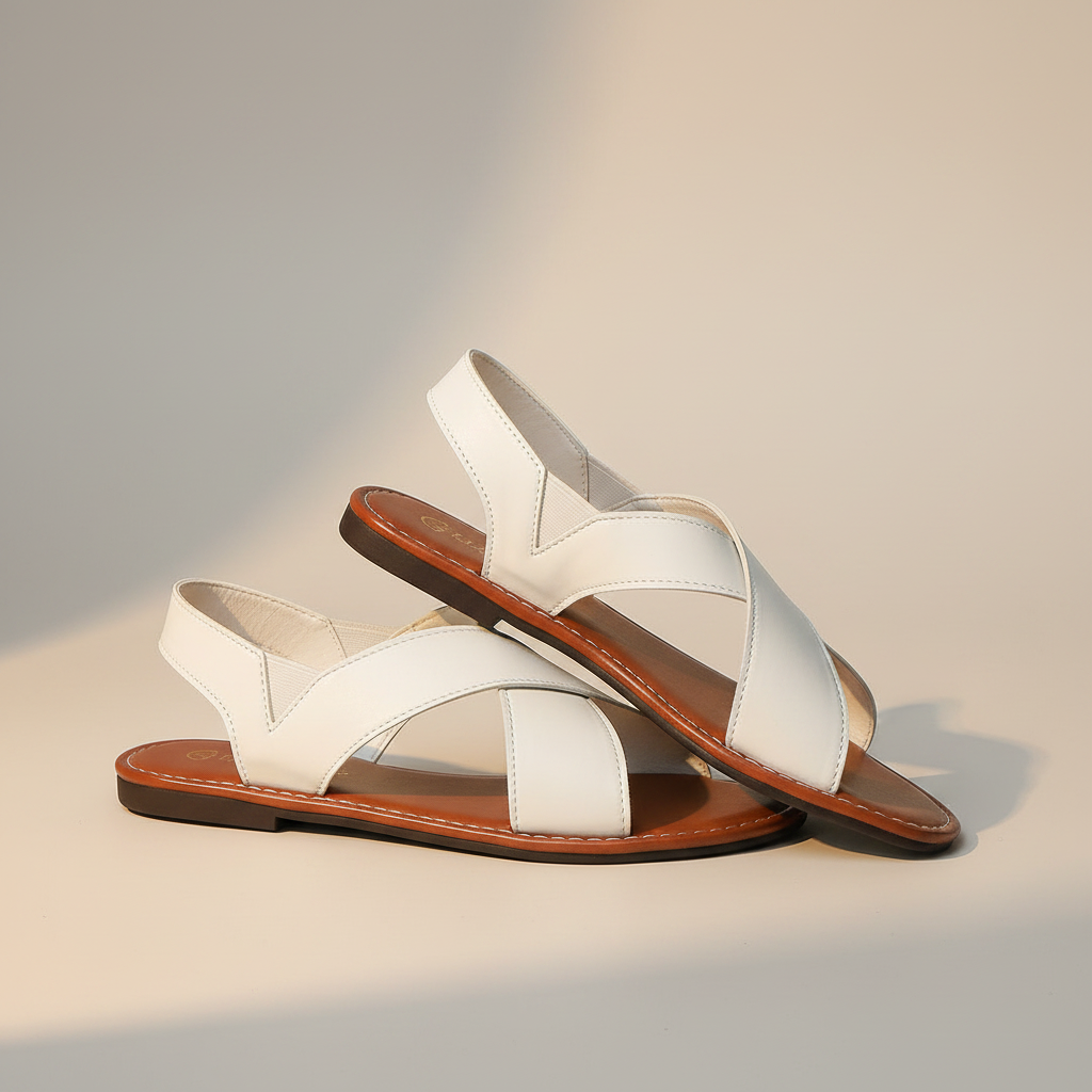 White sandals studio